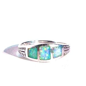 Sterling Silver Opal Inlay Ring